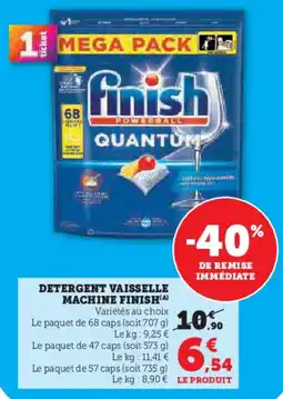 Super U Detergent vaisselle machine finish offre