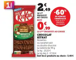 Super U NESTLE Kit kat chocolat offre