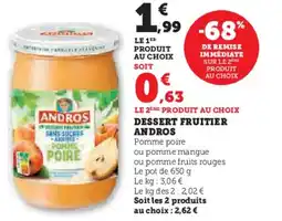 Super U ANDROS Dessert fruitier offre