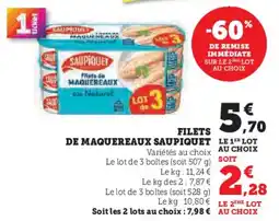 Super U Filets de maquereaux saupiquet offre