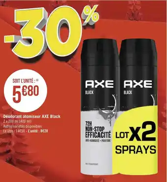 Géant Casino Axe déodorant atomiseur black offre