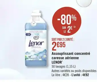 Géant Casino Lenor assouplissant concentré caresse aérienne* offre