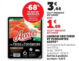 Super U Jambon cru fines et fondantes aoste offre