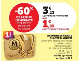 Super U MAGNUM Batonnets creme glacee offre