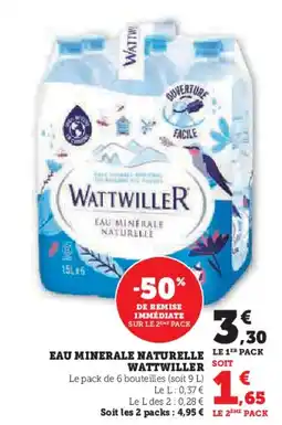 Super U WATTWILLER Eau minerale naturelle offre