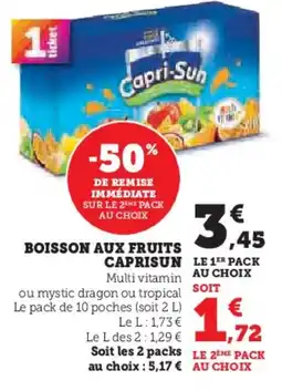 Super U CAPRISUN Boisson aux fruits offre
