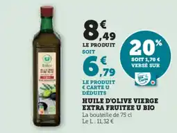 Super U U BIO Huile d'olive vierge extra fruitee offre