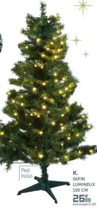 Gifi Sapin lumineux 150 cm offre