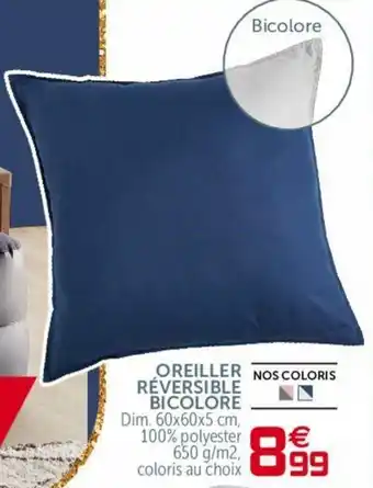 Gifi Oreiller réversible bicolore offre