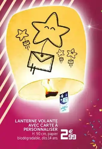Lanterne volante avec carte à personnaliser