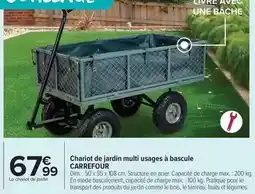 Carrefour Drive Carrefour - chariot de jardin multi usages à bascule offre