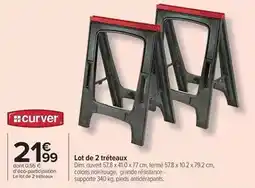 Carrefour Drive Curver - lot de 2 tréteaux offre