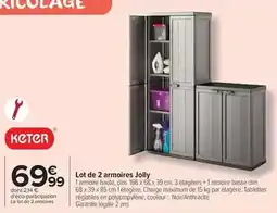 Carrefour Drive Dim - lot de 2 armoires jolly offre