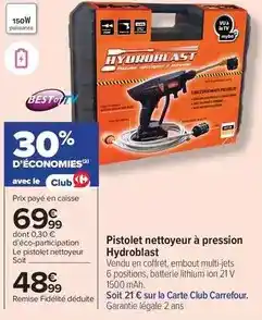 Carrefour Drive Carrefour - pistolet nettoyeur à pression offre