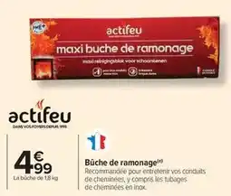 Carrefour Drive Actifeu - bûche de ramonage offre