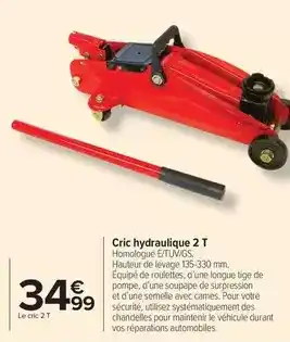 Carrefour Drive Cric hydraulique 2 t offre
