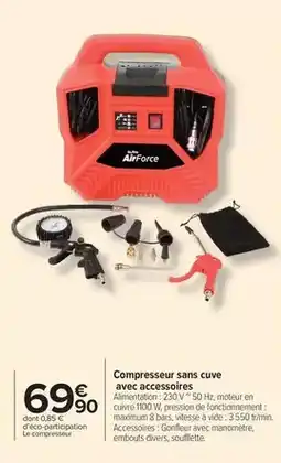 Carrefour Drive Compresseur sans cuve avec accessoires offre