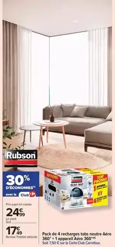 Carrefour Drive Rubson - pack de 4 rechases las nature aéro offre