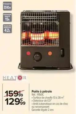 Carrefour Drive Poêle à pétrole réf.: r150c offre