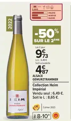 Carrefour Gewurztraminer - collection heim impérial offre