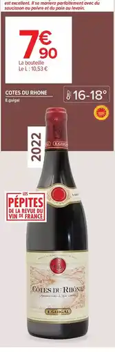 Carrefour Guigal - côtes du rhône offre