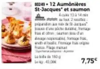 Thiriet 12 aumônières st-jacques et saumon offre