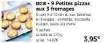 Thiriet 9 petites pizzas aux 3 fromages offre