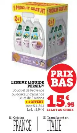 Super U Lessive liquide persil offre