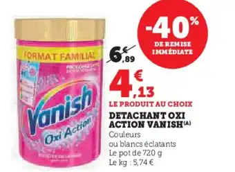 Super U Detachant oxi action vanish offre