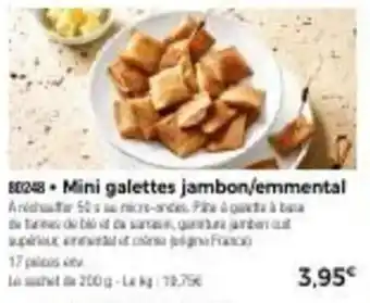 Thiriet Mini galettes jambon/emmental offre