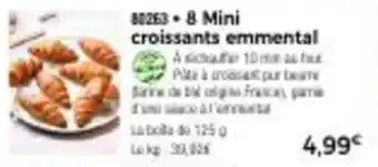 Thiriet 8 mini croissants emmental offre