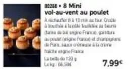 Thiriet 8 mini vol-au-vent au poulet offre