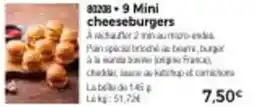Thiriet 9 mini cheeseburgers offre