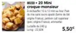 Thiriet 20 mini croque-monsieur offre