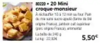 Thiriet 20 mini croque-monsieur offre