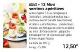 Thiriet 12 mini verrines apéritives offre