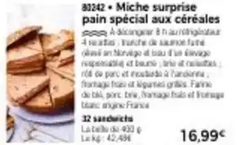 Thiriet Miche surprise pain special aux cereales offre
