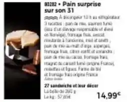 Thiriet pain surprise sur son 31 offre