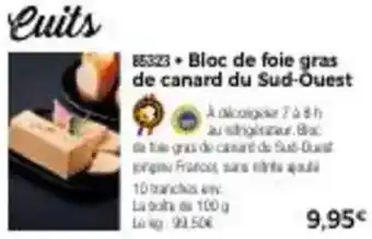 Thiriet Bloc de foie gras de canard du sud-ouest offre