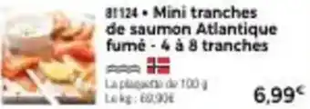 Thiriet Mini tranches de saumon atlantique fumé - 4 à 8 tranches offre