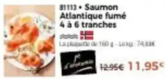 Thiriet Saumon atlantique fume 4 à 6 tranches offre