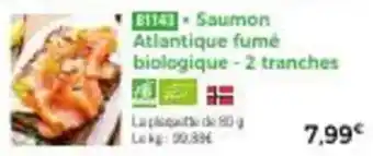 Thiriet Saumon atlantique fumé biologique - 2 tranches offre