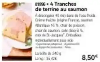 Thiriet 4 tranches de terrine au saumon offre