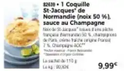 Thiriet 1 coquille st-jacques de normandie (noix 50 %). sauce au champagne offre