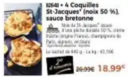 Thiriet 4 coquilles st-jacques (noix 50 %) sauce bretonne offre