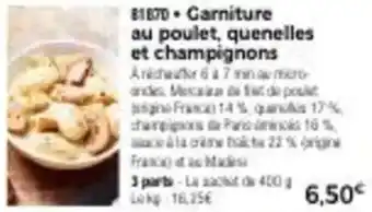 Thiriet Garniture au poulet, quenelles et champignons offre