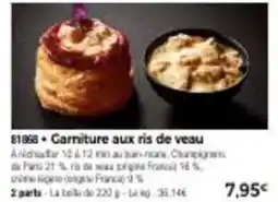 Thiriet garniture aux ris de veau offre