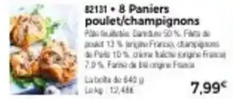 Thiriet 8 paniers poulet/champignons offre