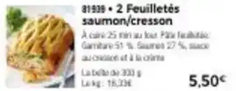 Thiriet 2 feuilletes saumon/cresson offre