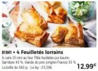 Thiriet 4 feuilletes lorrains offre